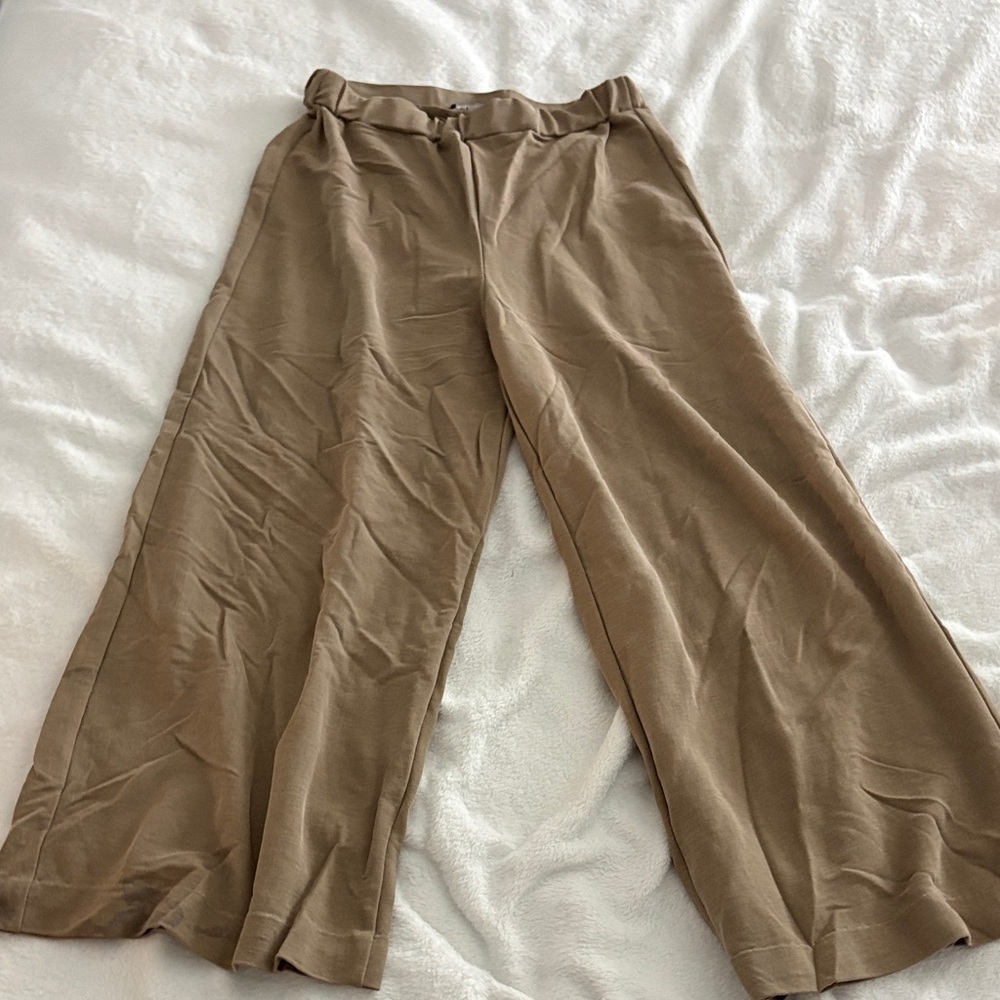 Wide-Leg High-Waist Pants in Brown